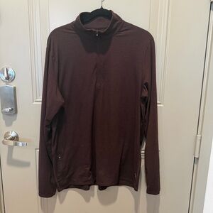 Vuori Men's Ease Performance Half Zip Pullover Brown Size Large